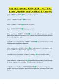 Rad 1125 - exam 2 UPDATED    ACTUAL  Exam Questions and CORRECT Answers 