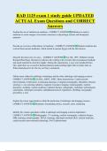 RAD 1125 exam 1 study guide UPDATED     ACTUAL Exam Questions and CORRECT  Answers