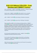 RAD 1125   Bundled Exam Questions WITH  CORRECT Answers