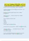 ALF Core Bundled Exam Questions WITH  CORRECT Answers