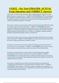 CGEIT  - Pre Test UPDATED  ACTUAL  Exam Questions and CORRECT Answers 