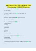 AAO Test 1 UPDATED  ACTUAL Exam  Questions and CORRECT Answers