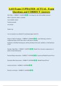 AAO Exam 2 UPDATED  ACTUAL  Exam  Questions and CORRECT Answers