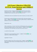 AAO Exam 1 Objectives UPDATED   ACTUAL  Exam Questions and CORRECT  Answers 