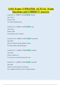 AAO&colon; Exam 1 UPDATED  ACTUAL  Exam  Questions and CORRECT Answers