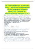 IHI PS 102 Objective Assessment Exam 1 Questions with Definitive Correct Solutions&vert;&vert;Updated 2025&sol;2026 Syllabus&vert;&vert;A&plus; Graded&vert;100&percnt; Guaranteed Pass&excl;&excl;&excl;