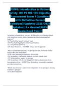 PS101&colon; Introduction to Patient Safety&comma; IHI PS 102-105 Objective Assessment Exam 1 Questions with Definitive Correct Solutions&vert;&vert;Updated 2025&sol;2026 Syllabus&vert;&vert;A&plus; Graded&vert;100&percnt; Guaranteed Pass&excl;&excl;&excl;