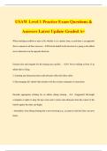 USAW Level 1 Practice Exam Questions & Answers Latest Update Graded A&plus;