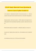 USAW Study Materials Exam Questions & Answers Latest Update Graded A&plus;