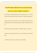 USAW Study Materials Exam Questions & Answers Latest Update Graded A&plus;
