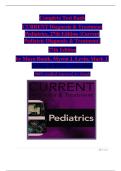 Complete Test Bank CURRENT Diagnosis & Treatment Pediatrics&comma; 27th Edition &lpar;Current Pediatric Diagnosis & Treatment&rpar; 27th Edition by Maya Bunik&comma; Myron J&period; Levin&vert;&vert;LATEST EDITION &lpar;A&plus;GRADE&rpar;