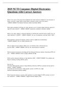 2025 NCTI Consumer Digital Electronics Questions with Correct Answers