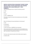 NBSTSA CERTIFICATION EXAM/MOST RECENT EXAM NBSTSA |MOST TESTED QUESTIONS AND VERIFIED ANSWERS WITH SOLUTIONS| GET IT 100% CORRECT!!