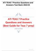 "ATI TEAS 7 Test Bank &ndash; Practice Questions & Answers &lpar;2022&sol;2023&rpar;"