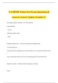 VA DPOR Tattoo Test Exam Questions & Answers Latest Update Graded A&plus;