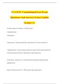 VA LETC Constitutional Law Exam Questions And Answers Latest Update Graded A&plus;