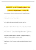 VA LETC Week 1 Exam Questions And Answers Latest Update Graded A&plus;