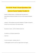 VA LETC Week 1 Exam Questions And Answers Latest Update Graded A&plus;