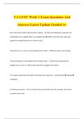 VA LETC Week 1 Exam Questions And Answers Latest Update Graded A&plus;