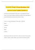 VA LETC Week 1 Exam Questions And Answers Latest Update Graded A&plus;