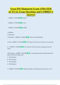 Texas PSI Manicurist   Bundled Exam Questions WITH  CORRECT Answers