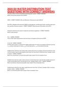 "D2 Water Distribution Exam &ndash; Test Questions with Correct Answers &lpar;2025 Update&rpar;"
