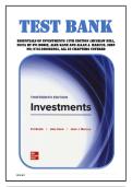 Test Bank for Essentials of Investments 13th Edition &lpar;McGraw Hill&comma; 2023&rpar; by Zvi Bodie&comma; Alex Kane and Allan J&period; Marcus&comma; Isbn no&semi; 9781266085963&comma; all 22 Chapters Covered
