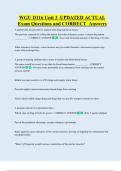 WGU D116 Unit 3  UPDATED ACTUAL   Exam Questions and CORRECT  Answers