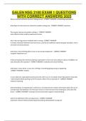 "Galen NSG 3100 Exam 1 &ndash; Questions with Correct Answers &lpar;2025 Update&rpar;"