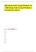 NIH Stroke Scale Group B Patient 1-6 &sol; NIH Stroke Scale Group B Patient 1-6 Exam&sol;6 Q&rsquo;s And A&rsquo;s