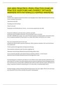 "HESI Pediatrics &lpar;PEDS&rpar; Practice Exam 2025 &ndash; 400 Questions with Correct Answers & Rationales &lpar;Verified&rpar;"