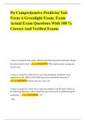 Pn Comprehensive Predictor Vati Form A Greenlight Exam&period; Exam Actual Exam Questions With 100 &percnt; Correct And Verified Exams