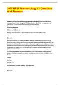"HESI Pharmacology Exam 2025 &ndash; Version 1 &lpar;Questions & Correct Answers&rpar;"