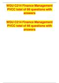 WGU C214 Financial Management Exam Prep &vert; Complete 66 Verified Questions with Correct Answers for PVCC and WGU Students