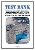 Test Bank for Chemistry&semi; Atoms First Approach 3rd Edition &lpar;McGraw Hill&comma; 2023&rpar; by Julia Burdge and Michelle Driessen&comma; Isbn no&semi; 9781266137075&comma; all 17 Chapters Covered