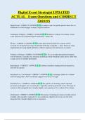 Digital Event Strategist UPDATED  ACTUAL   Exam Questions and CORRECT  Answers 