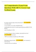 Ati Comprehensive Exam Exam Questions With 100 &percnt; Correct And Verified Exams