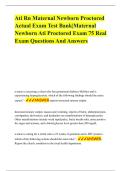 Ati Rn Maternal Newborn Proctored Actual Exam Test Bank&vert;Maternal Newborn Ati Proctored Exam 75 Real Exam Questions And Answers