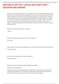 D099 END OF UNIT TEST &vert; ACTUAL 2025 LATEST STUDY &vert; QUESTIONS AND ANSWERS