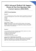 AMLS Advanced Medical Life Support &ndash; Pretest & Post-Test Questions with Correct Answers &lpar;2024&sol;2025&rpar;