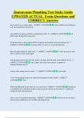 Journeyman Plumbing Test Study Guide  UPDATED ACTUAL  Exam Questions and  CORRECT Answers 