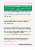 Saunders Pharmacology &ndash; Immune System Questions and Correct Answers &lpar;Latest Update&comma; Already Graded&comma; 2025&sol;2026&rpar;