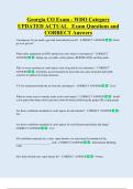 Georgia CO Exam - WDO Category  UPDATED ACTUAL   Exam Questions and  CORRECT Answers