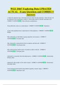 WGU D467 Exploring Data UPDATED  ACTUAL   Exam Questions and CORRECT  Answers 