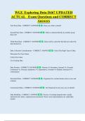 WGU Exploring Data D467 UPDATED  ACTUAL   Exam Questions and CORRECT  Answers