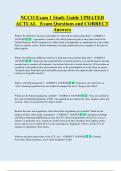 NCCO Exam 1 Study Guide UPDATED  ACTUAL   Exam Questions and CORRECT  Answers 