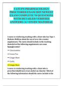 VATI PN PHARMACOLOGY  PROCTORED EXAM 2025 NEWEST  EXAM COMPLETE 70 QUESTIONS  WITH DETAILED VERIFIED  ANSWERS &sol;A&plus; STUDY MATERIAL 