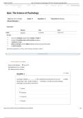 PSYC101 Quiz&lowbar; The Science of Psychology &vert; Actual Latest study &vert; Questions and Answers