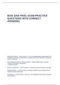BUSI 2204 FINAL EXAM PRACTICE QUESTIONS WITH CORRECT ANSWERS