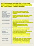 NFLST Sergeant Exam &vert;2025-2026 UPDATE &vert;ACTUAL EXAM  QUESTIONS AND VERIFIED ANSWERS&sol;ACCURATE SOLUTIONS  &vert;GET IT 100&percnt; CORRECT&excl;&excl; ALREADY GRADED A&plus;